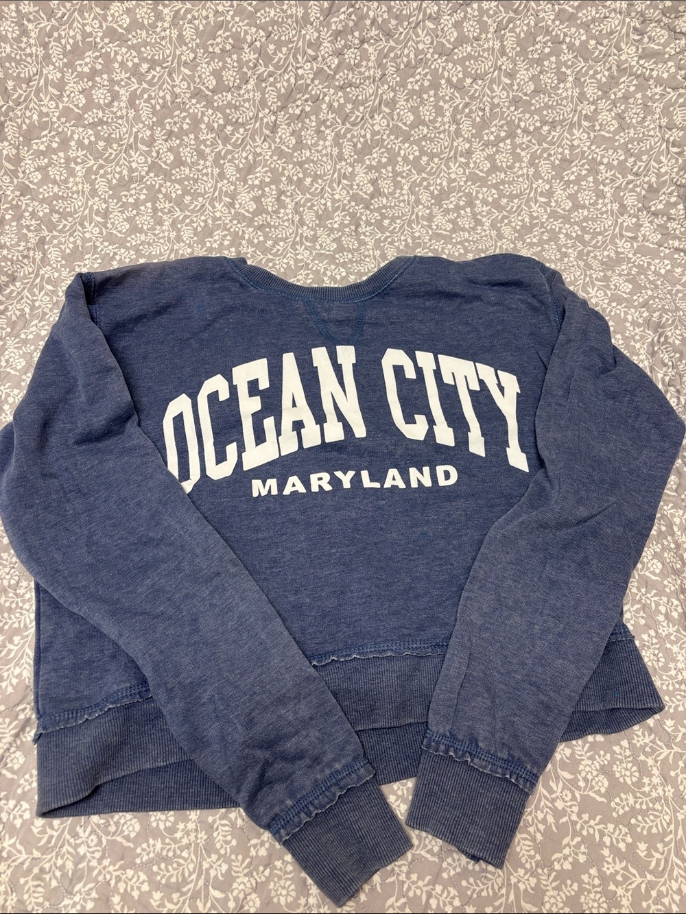 Ocean City Maryland Navy Cowl/Turtleneck Sweatshirt